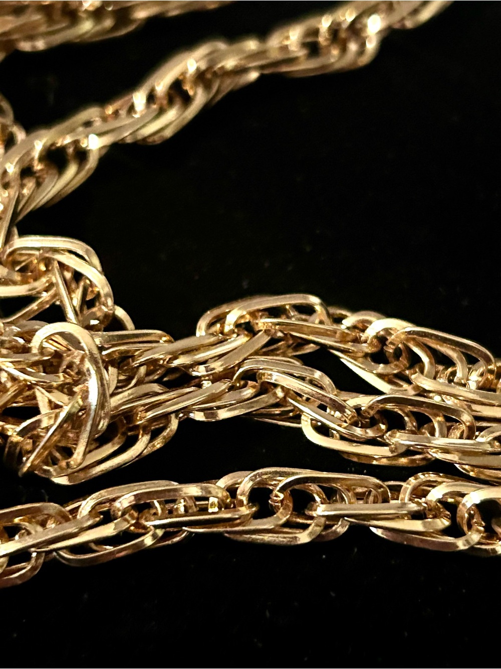 Vintage Monet 54 Inch Gold Tone Rope Chain Necklace, Long Monet Necklace, Monet - Picture 6 of 6